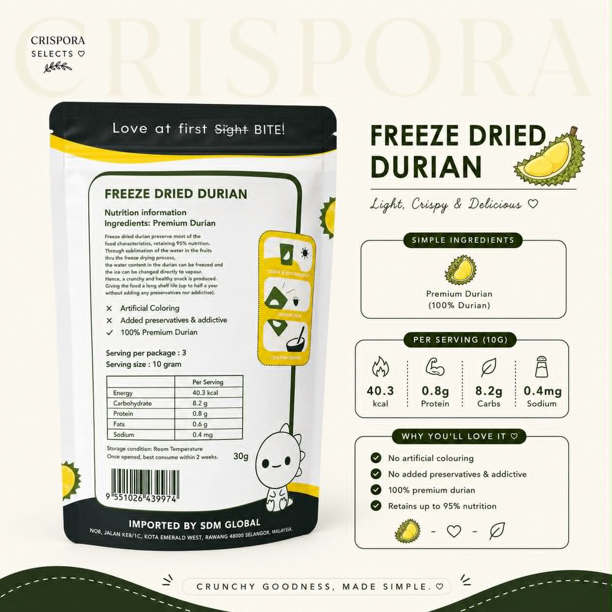 Freeze-Dried Durian