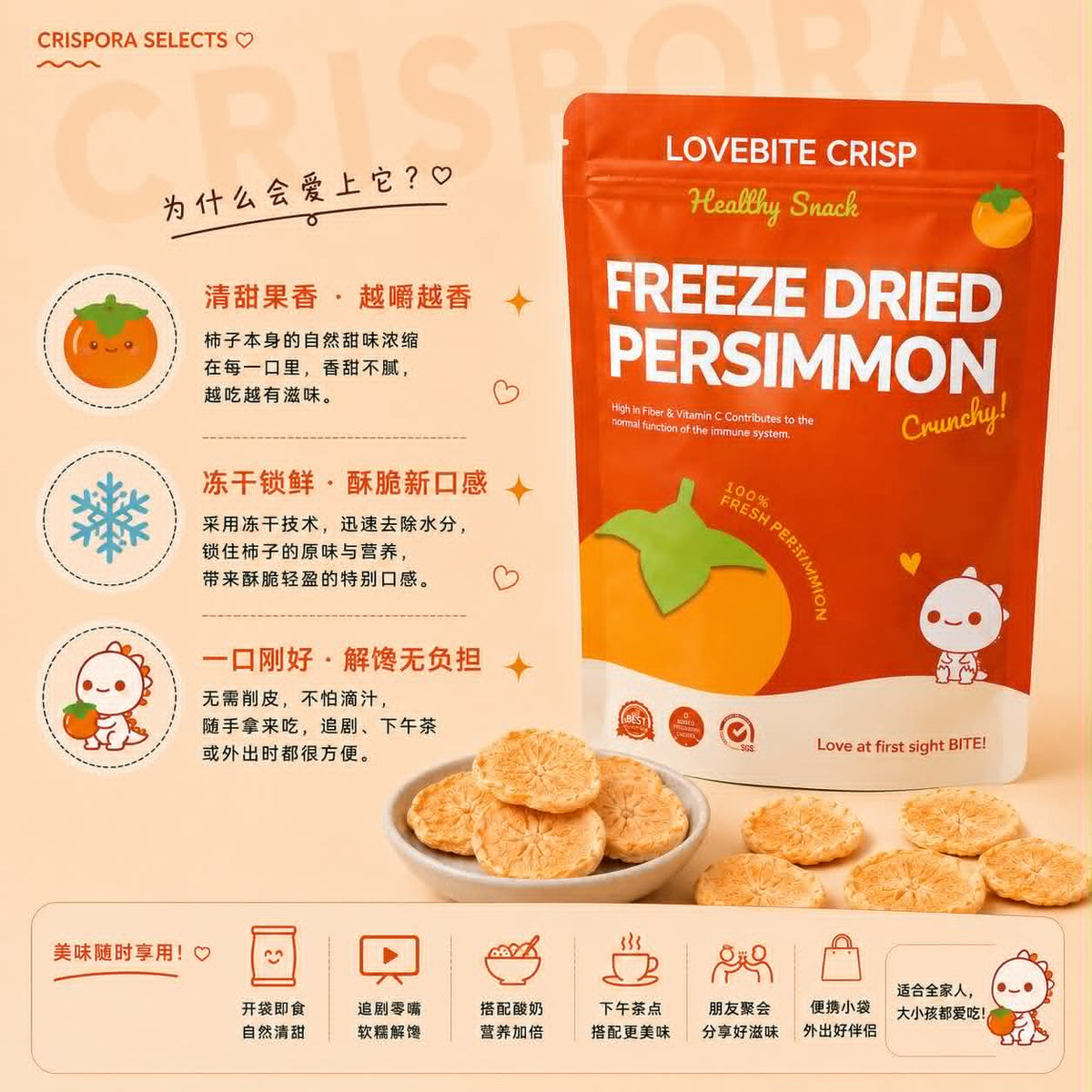 Freeze-Dried Persimmon