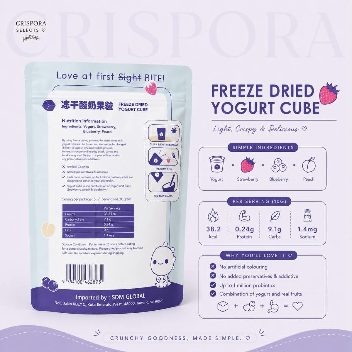Freeze-Dried Yogurt Cubes