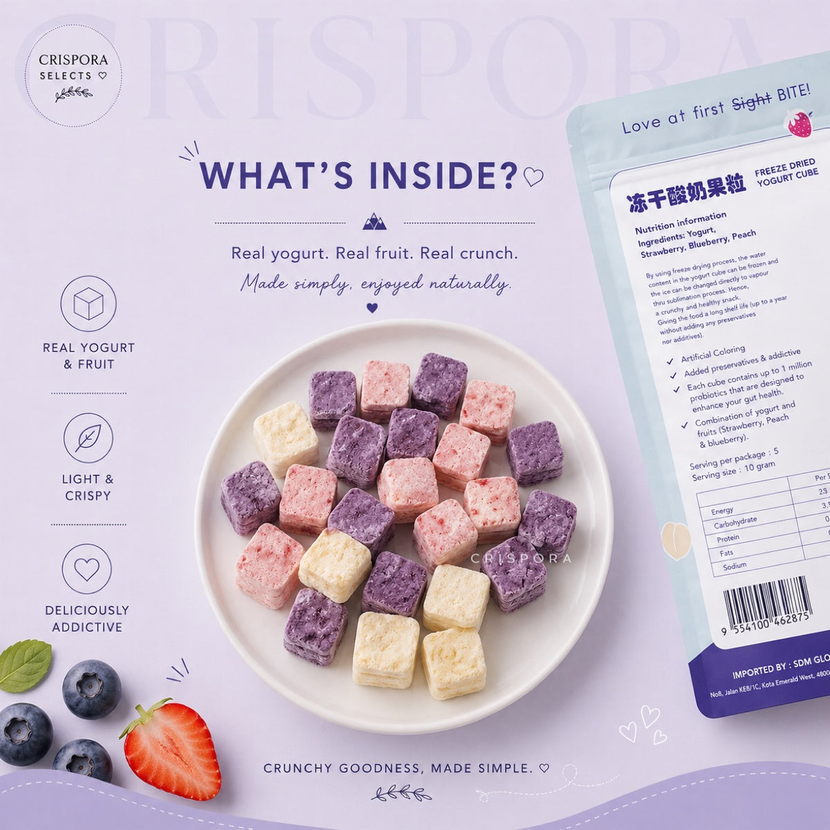 Freeze-Dried Yogurt Cubes
