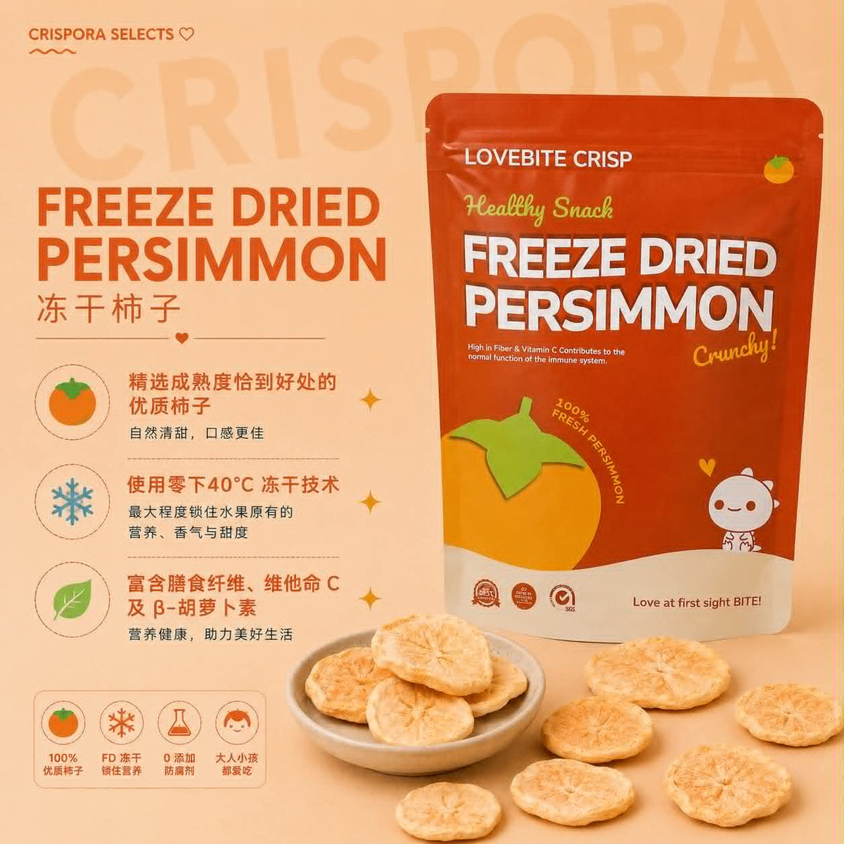Freeze-Dried Persimmon