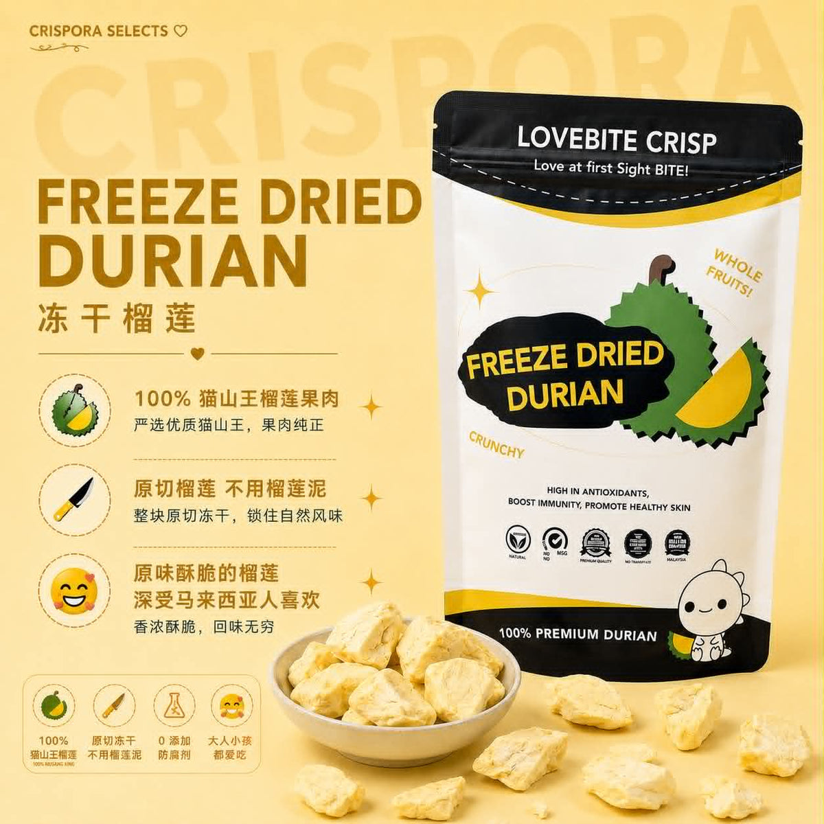 Freeze-Dried Durian